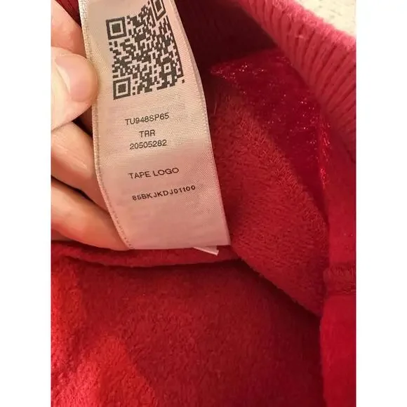 True Religion Tape Logo Trim Red Joggers Pants Tapered Womens Size L - Picture 7 of 9